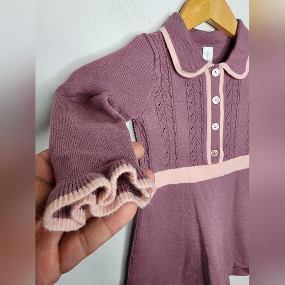 Modern Moments By Gerber Toddler Girl Collar Sweater Dress, Size 2T - Picture 3 of 11